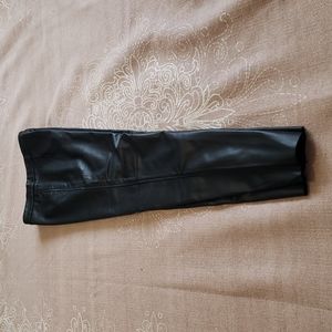 Zara faux leather straight leg pants